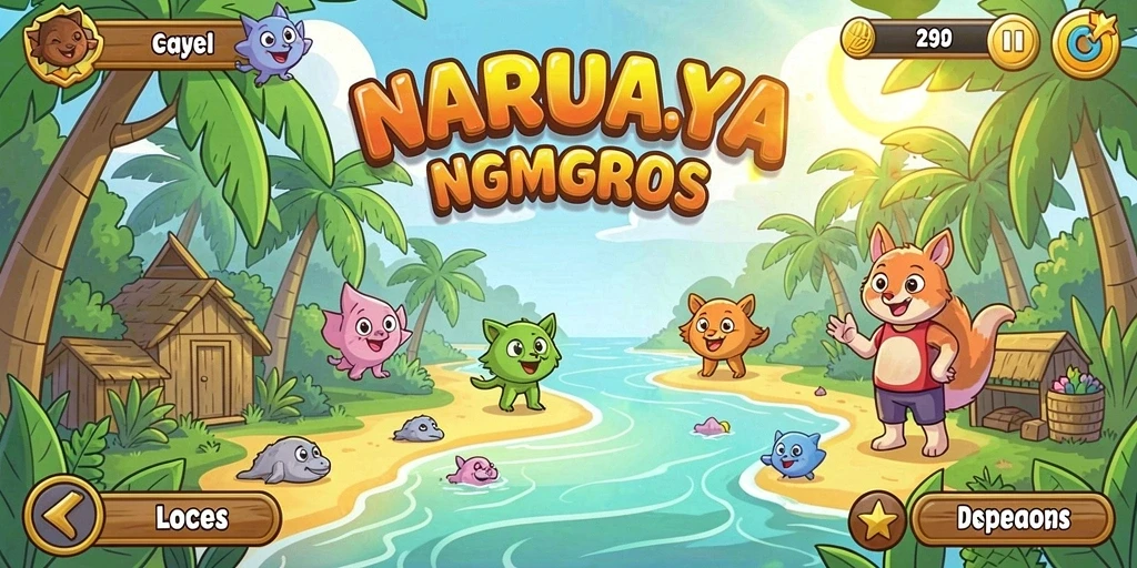 Tangkapan layar menu permainan yang menarik.