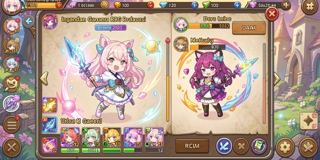 Menampilkan karakter-karakter unik dan beragam.