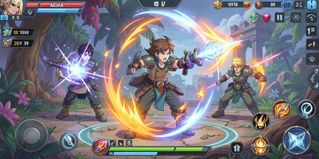 Gambar interaksi antara pemain dalam mode multiplayer.